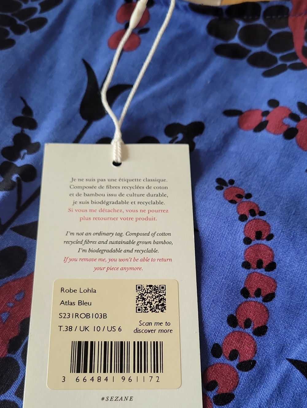 Sézane Sezane Lohla Dress in Atla blue - Picture 12 of 12